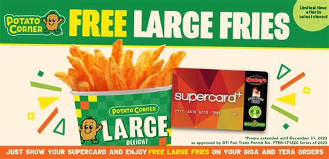 Shakey's Supercard Cardholders Get Free Potato Corner .